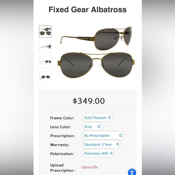 Scheyden Polarized Gold Titanium & Titanium Aviator Style Sunglasses - Picture 4 of 5